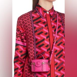 Versace Vibrant Pink Crossbody Bag